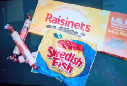 Raisinets, smarties & Swedish Fish Candies