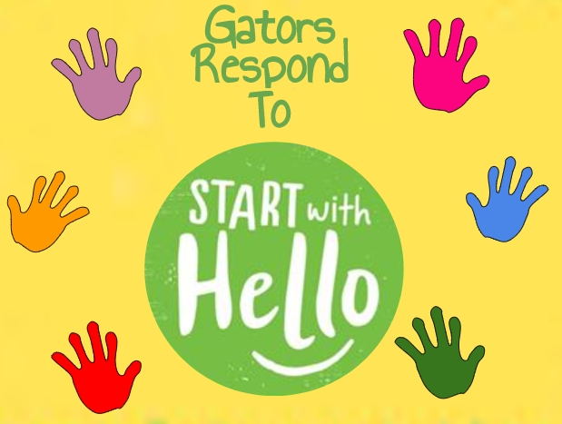 Text+Gators+Respond+To+START+with+Hello+with+waving+colored+handprints.