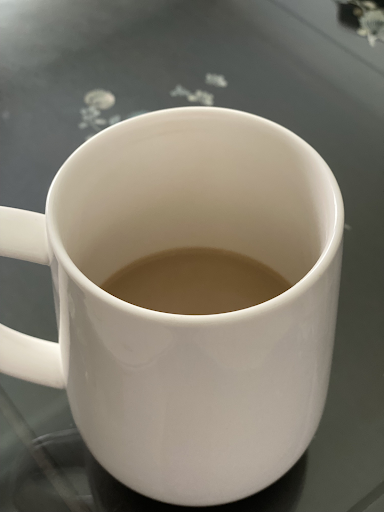 Photo of a mug with coffee.