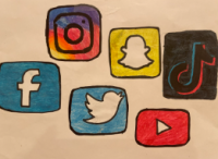 Picture of popular social media apps


