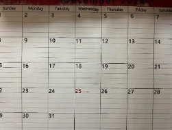 A picture of a calendar