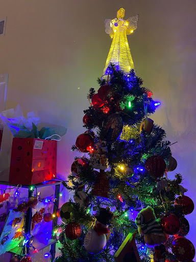 A christmas tree representing the theme of “Magic, Wonder and Joy”
