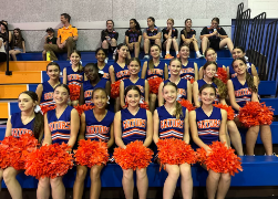 The WLMS cheer team at one of the basketball games