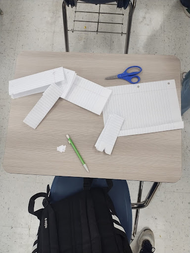 Paper Dinosaur on desk