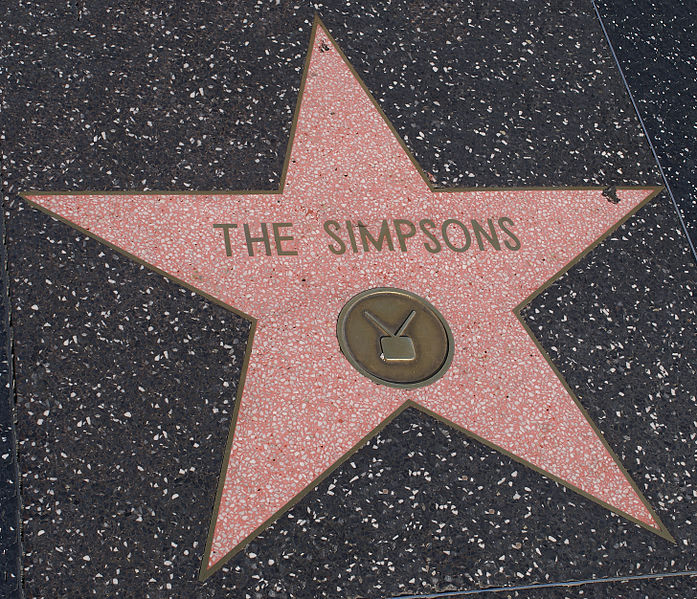 Hollywood Walk of Fame star labelled "The Simpsons." Photo by Rastrojo