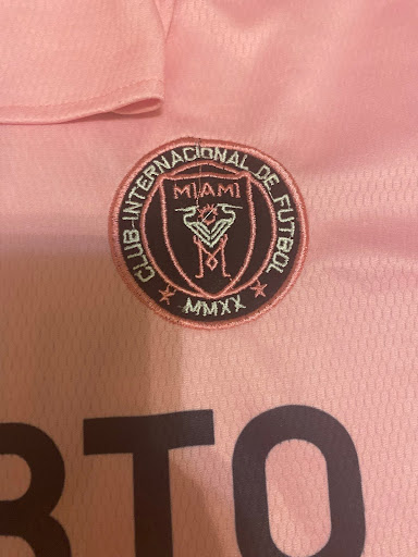 Pink Inter Miami Jersey.