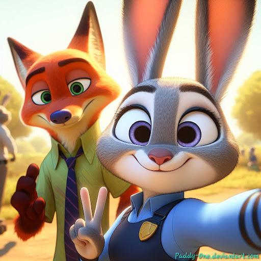 Photo of Judy taking a selfie in Zootopia 2 taken from Deviant Art