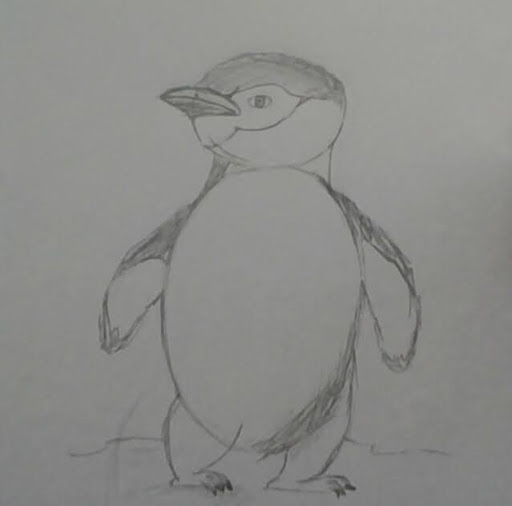  Sketch of a penguin by Carrigan H.
