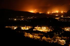 A photo of the fires in Los Angeles.