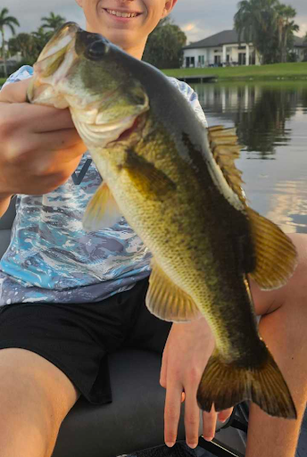 Boy holding Largemouth Bass