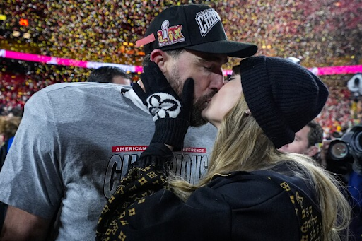 A picture of Taylor and Travis together celebrating. Photo credit: Apnews.com
