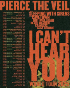 A picture of the PTV world tour announcement poster. (Picture from @piercetheveil on Instagram)
