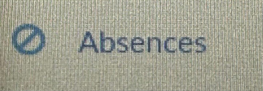 Image of Absences tab taken by Maya G.