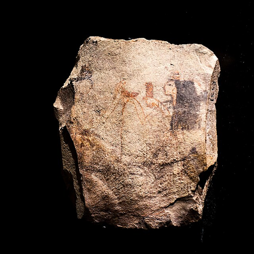 Picture of a limestone painting from Egypt
