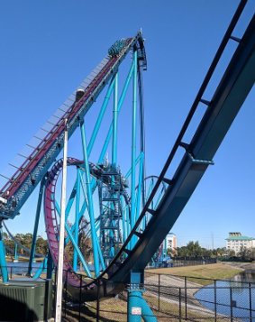 Photo of roller coaster in seaworld

