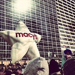 A photo of one of the balloons at the Macy's Thanksgiving Parade.