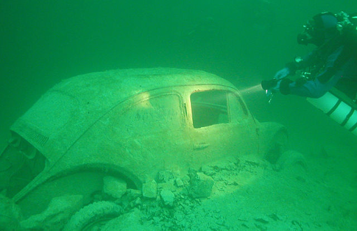 Picture of a Car Underwater