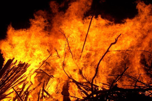 tree on fire,wikimedia commons
