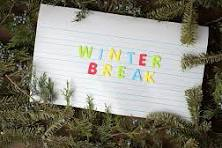 Photo of a winter break sign