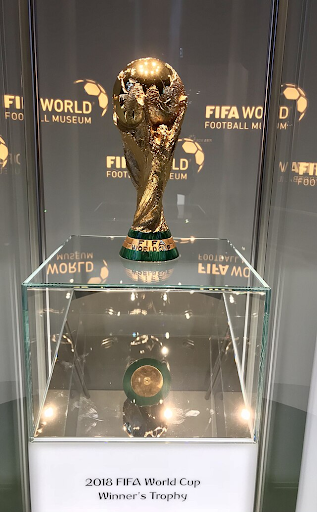  The FIFA 2018 world cup trophy.