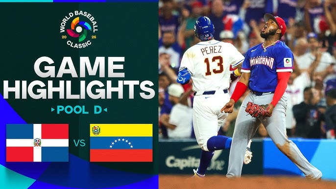 Image of the Dominican Republic vs. Venezuela match.