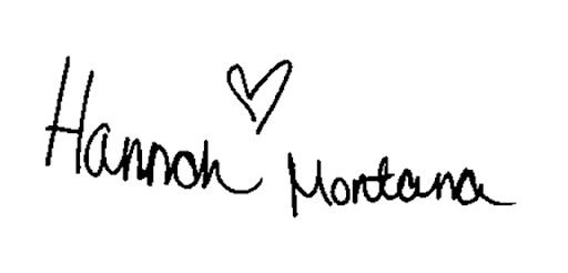 Hannah Montana name in a photo