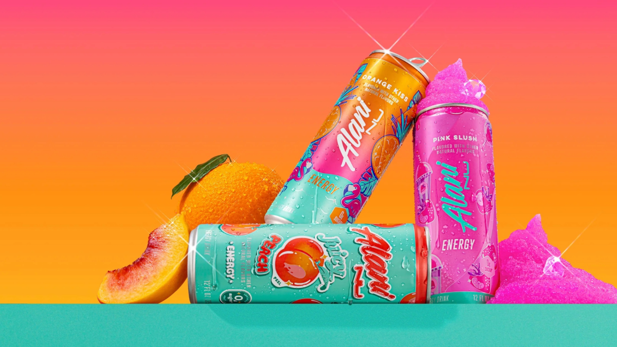Promotional image of Alani Nu cans
